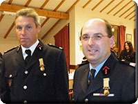 Deux récipiendaires :<br />le Lieutenant Gilles Dumaray<br />et l'adjudant Olivier Houssin