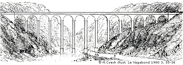 L'aqueduc de Montreuillon-Gravure H.Csech
